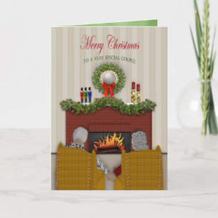 Christmas, Special Senior Couples Holding Hands Card