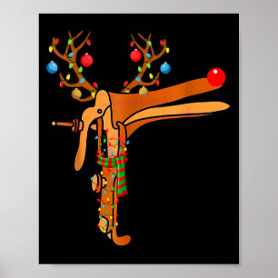 Christmas Speculum Reindeer Funny Xmas Nurse Midwi Poster