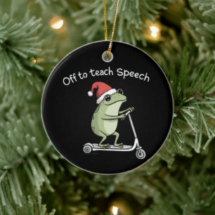 Christmas Speech Therapist SLP Communication  Ceramic Tree Decoration