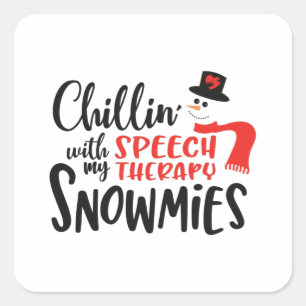 Christmas Speech therapy, crew Square Sticker