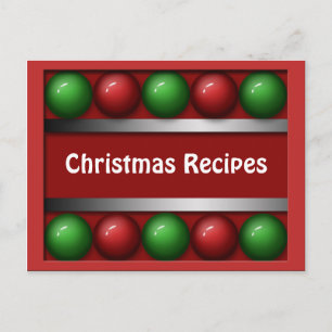 Christmas Spheres Recipe Cards