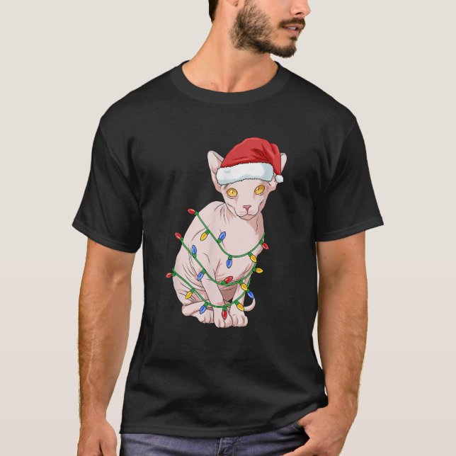 Christmas Sphynx Ca Women Sphynx Cat Gifts Men Cat T-Shirt (Front)