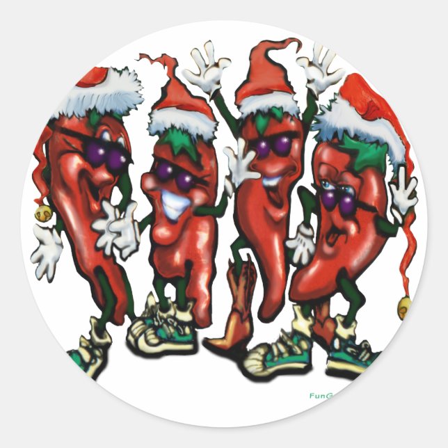 Christmas Spices Classic Round Sticker (Front)