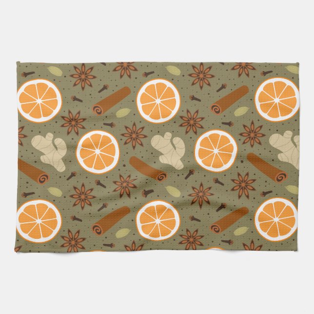 Christmas spices Kitchen Towels (Horizontal)