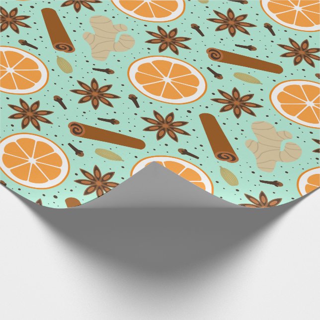 Christmas spices wrapping paper (Corner)