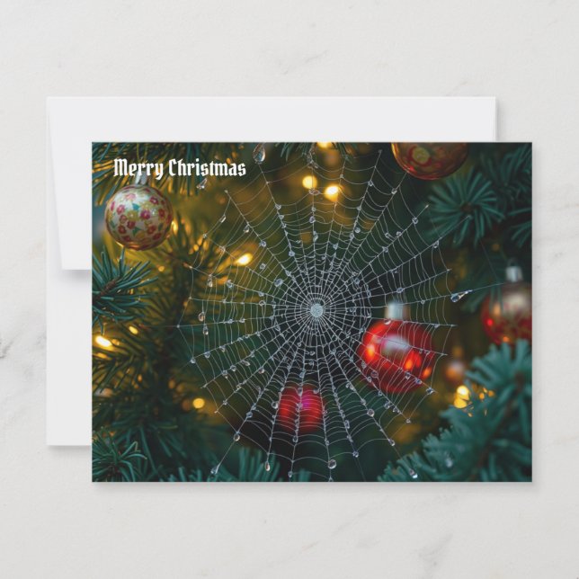 Christmas Spider Flat Card (Front)