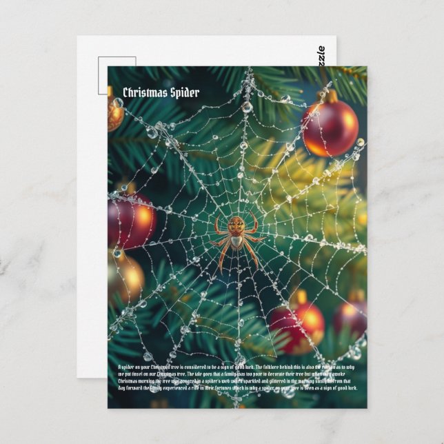 Christmas Spider Postcard (Front/Back)