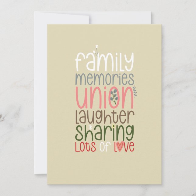 Christmas Spirit Colourful Holiday Card (Front)