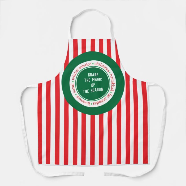 Christmas Spirit Customisable Apron (Front)