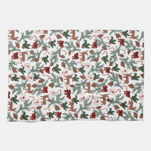 Christmas Spirit design Tea Towel