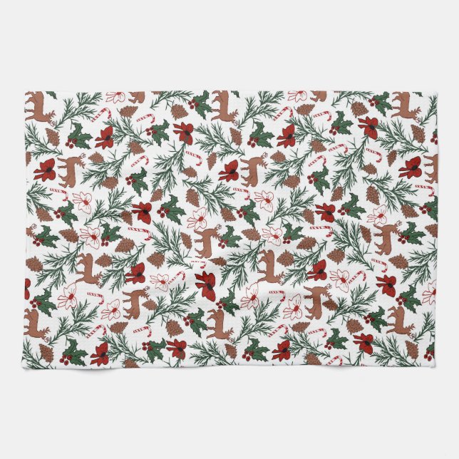 Christmas Spirit design Tea Towel (Horizontal)