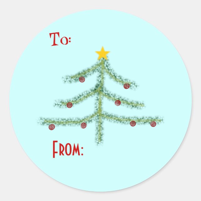 Christmas Spirit Gift Tag Stickers (Front)