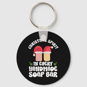 Christmas Spirit In Every Handmade Soap R - Soap M Key Ring