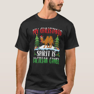 Christmas Spirit Is Bactrian Camel Wearing Santa H T-Shirt