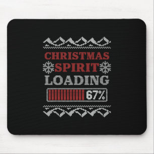 Christmas Spirit Loading 67 Meme Six Seven Holiday Mouse Mat