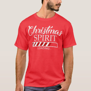 Christmas Spirit Loading Candy Cane Pattern Christ T-Shirt