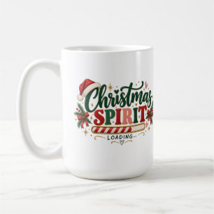 Christmas Spirit Loading Funny Retro Holiday Mug