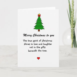 Christmas Spirit Love and Laughter Card