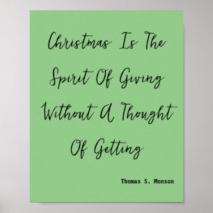 Christmas Spirit Quotes Poster