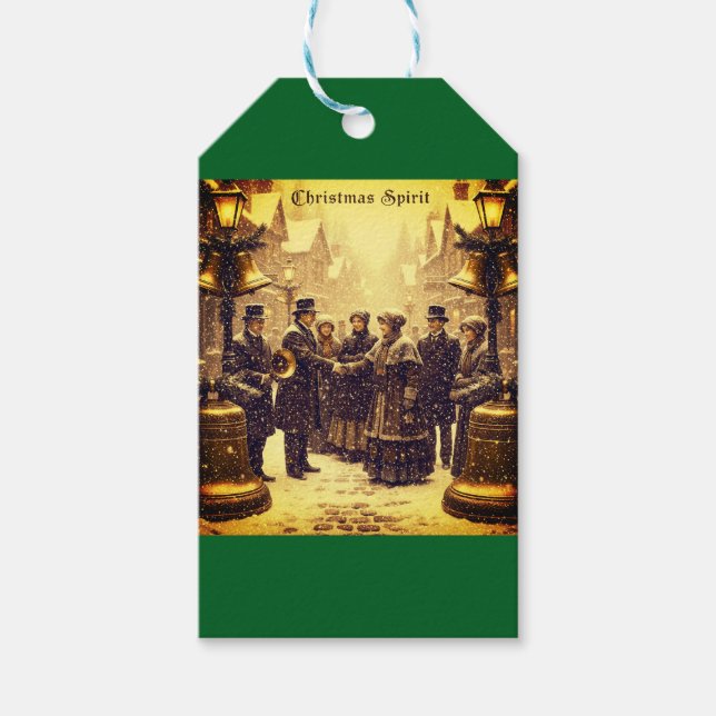 CHRISTMAS SPIRIT TRADITIONAL DESIGN GIFT TAGS (Front)