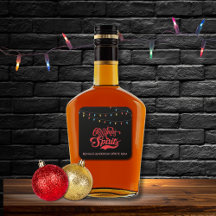 Christmas Spirits Custom Name Holiday Lights Black