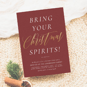 Christmas Spirits   Elegant Burgundy Holiday Party