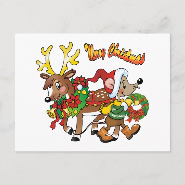Christmas Spirits Holiday Postcard (Front)