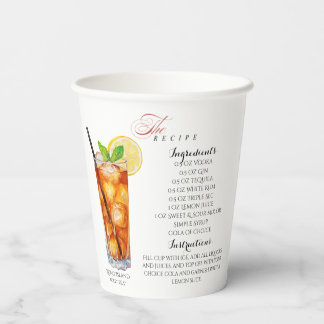 Christmas Spirits Long Island Tea Cocktail Recipe Paper Cups