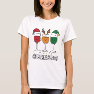 Christmas Spirits Shirt, Funny Christmas Wine T-Shirt