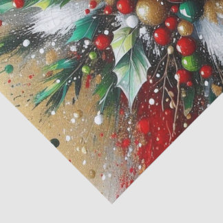 Christmas Splatter / White Bursts Tissue Paper