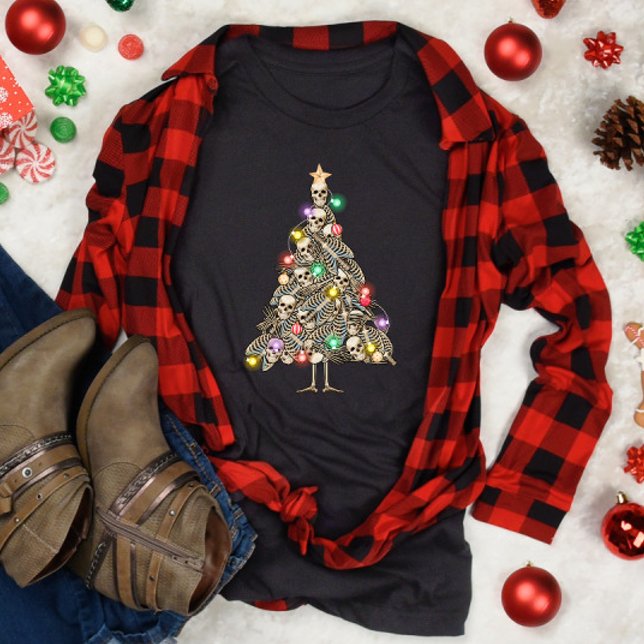Christmas Spooky Skeleton Tree T-Shirt (Creator Uploaded)