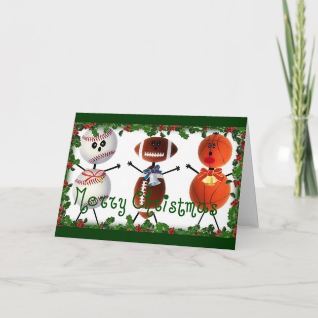 Christmas Sports Fan Holiday Card (Front)