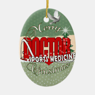 CHRISTMAS SPORTS MEDICINE DOCTOR CERAMIC TREE DECORATION