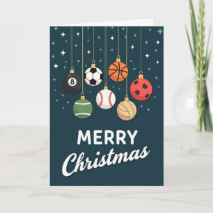 Christmas Sports Ornaments Card
