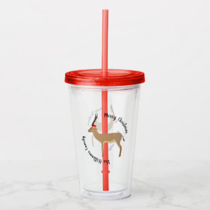 Christmas Springbok Acrylic Tumbler