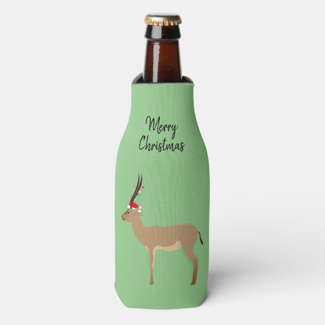 Christmas Springbok Bottle Cooler (Bottle Front)