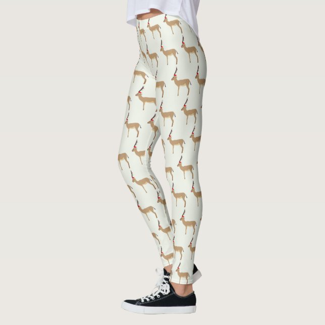 Christmas Springbok Leggings (Left)