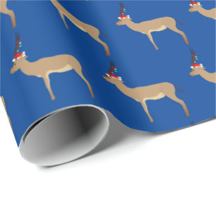 Christmas Springbok Wrapping Paper