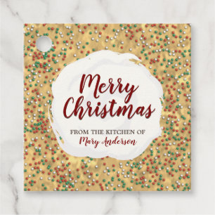 Christmas Sprinkles Cookie Custom Label Favour Tag