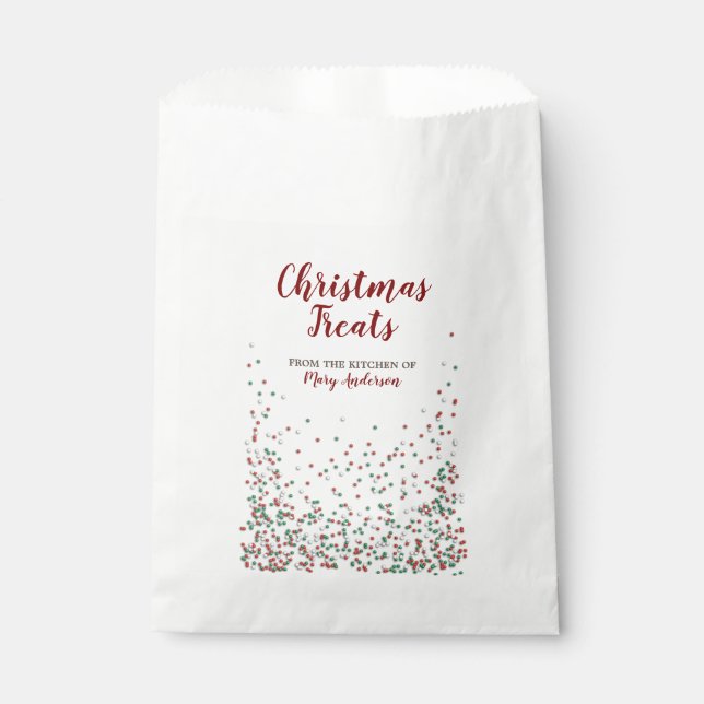 Christmas Sprinkles Custom Label Favour Bags (Front)