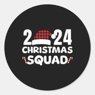 Christmas Squad 2024 Family Group Matching Christm Classic Round Sticker