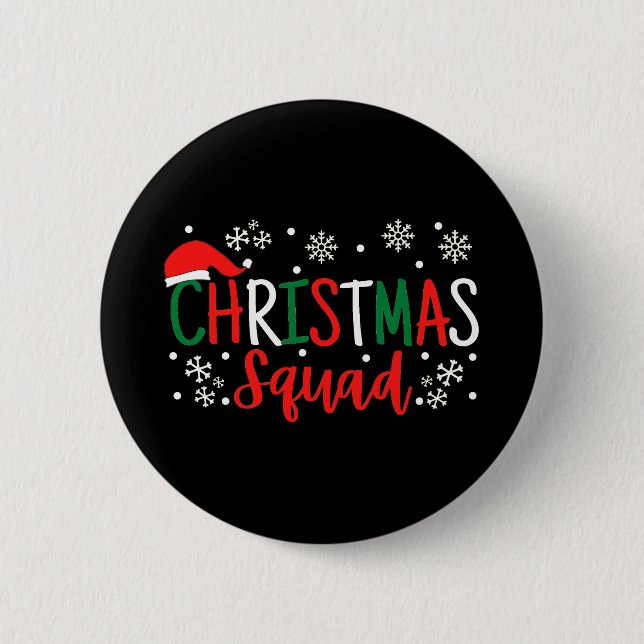 CHRISTMAS SQUAD 6 CM ROUND BADGE (Front)