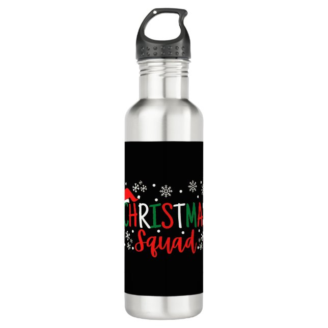 CHRISTMAS SQUAD 710 ML WATER BOTTLE (Front)