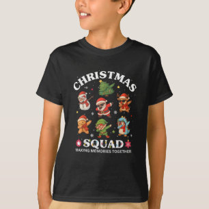Christmas Squad Dabbing Santa Elf Friends Xmas T-Shirt