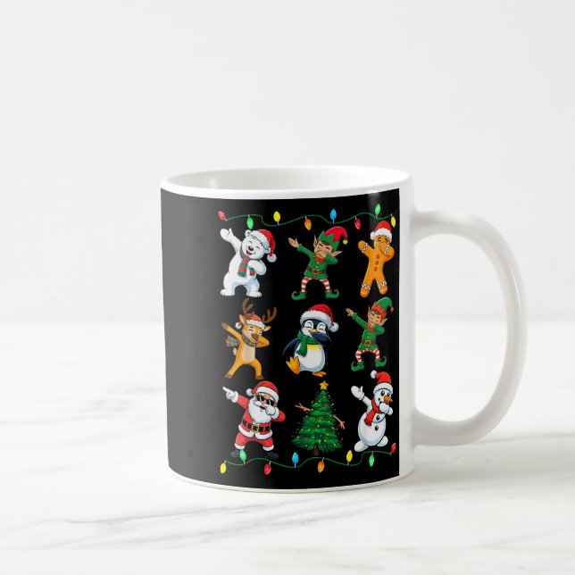 Christmas Squad Dabbing Xmas Friends Boys Girls Me Coffee Mug (Right)