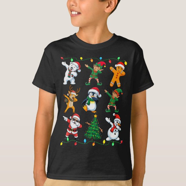 Christmas Squad Dabbing Xmas Friends Boys Girls Me T-Shirt (Front)