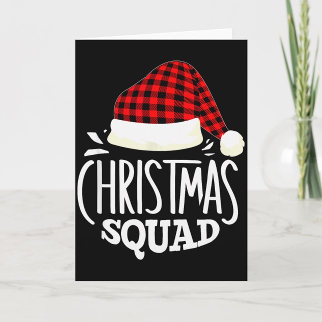 Christmas Squad Family Group Matching Christmas Pa Card (Front)