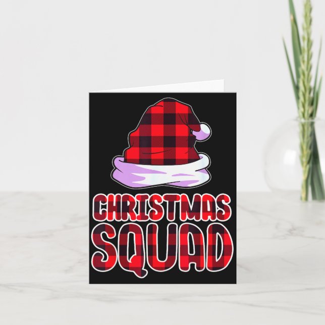 Christmas Squad Family Group Matching Christmas Pa Card (Front)