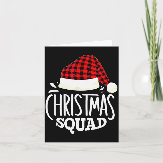 Christmas Squad Family Group Matching Christmas Pa Card (Front)