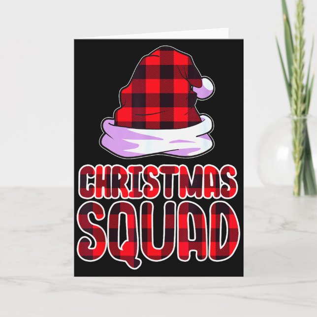 Christmas Squad Family Group Matching Christmas Pa Card (Front)